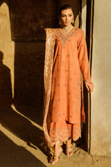 3-PC Embroidered Raw-Silk Suit CMA-5-015