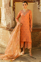 3-PC Embroidered Raw-Silk Suit CMA-5-015