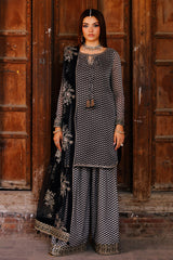 3-PC Embroidered Chiffon Suit CMA-5-133