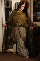 3-PC Embroidered Chiffon Suit CMA-5-114A