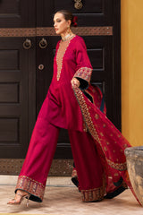 3-PC Embroidered Raw-Silk Suit CMA-5-131