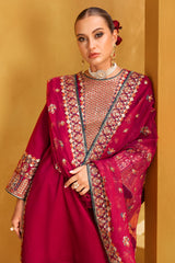 3-PC Embroidered Raw-Silk Suit CMA-5-131