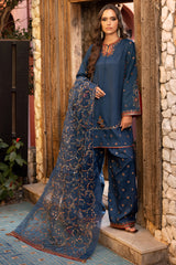 3-PC Embroidered Raw-Silk Suit CMA-5-136