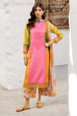 3-PC Unstitched Embroidered Printed Lawn Collection CRO5-04