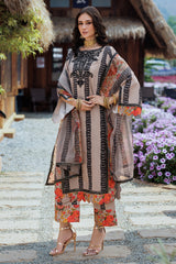 3-PC Embroidered Raw-Silk Suit CMA-5-123