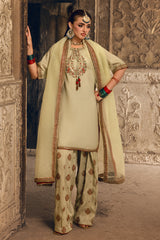 3-PC Embroidered Raw-Silk Suit CMA-4-087 PISSTA