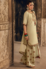 3-PC Embroidered Raw-Silk Suit CMA-4-087 PISSTA