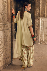 3-PC Embroidered Raw-Silk Suit CMA-4-087 PISSTA