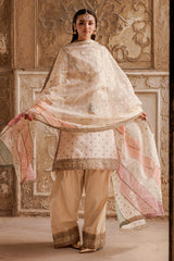 3-PC Embroidered Raw-Silk Suit CMA-5-038