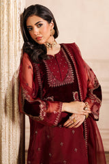 3-PC Embroidered Organza Shirt with Embroidered Organza Dupatta and Trouser CMA-4-079