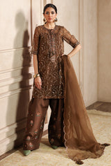 3-PC Embroidered Organza Shirt with Embroidered Organza Dupatta and Trouser CMA-4-084