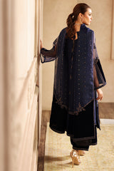 3-PC Embroidered Organza Shirt with Embroidered Organza Dupatta and Trouser CMA-4-081