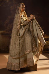 3-PC Stitched Embroidered Raw silk CMA-6-455