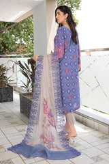 3-PC Unstitched Embroibered Lawn Suit with Embroidered Chiffon Dupatta CCH4-05