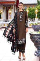 3-PC Unstitched Embroidered Linen Collection ANW6-02