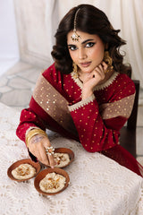 3-PC Embroidered Raw-Silk Suit CMA-6-353