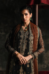 3 Pc Embroidered Dyed Chiffon CA26-01
