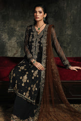 3 Pc Embroidered Dyed Chiffon CA26-01