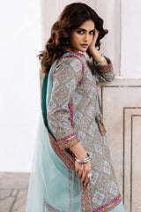 3-Pcs Embroidered Raw Silk CMA-6-328
