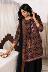 3-Pcs Embroidered Raw Silk CMA-6-327