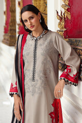 3-PC Unstitched Embroidered Linen Collection ANW6-08