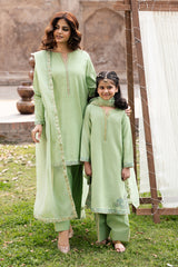 3-PC Embroidered Raw-Silk Suit CKP-6-372