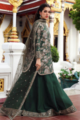 3-PC Embroidered Raw-Silk Suit CMA-5-161