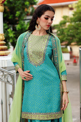 3-PC Embroidered Raw-Silk Suit CMA-6-173