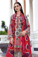 3-PC Unstitched Embroidered Linen Collection ANW6-01