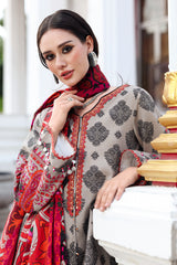 3-PC Unstitched Embroidered Linen Collection ANW6-01