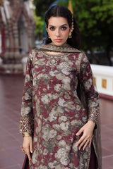3-PC Embroidered Raw-Silk Suit CMA-5-160