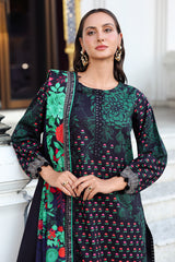 3-PC Unstitched Embroidered Linen Collection ANW6-07