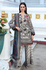 3-PC Unstitched Embroidered Linen Collection CCW6-19