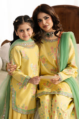 3-PC Embroidered Raw-Silk Suit CKP-6-376