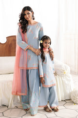 3-PC Embroidered Raw-Silk Suit  CKP-6-378