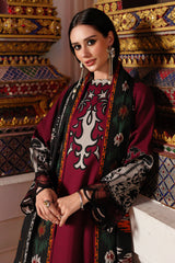 3-PC Unstitched Embroidered Linen Collection CCW6-05