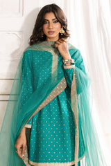 3-PC Embroidered Raw-Silk Suit CMA-6-352