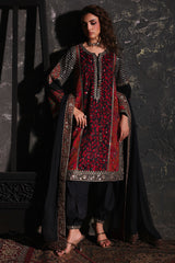 3-PC Stitched Embroidered Raw Silk CMA-6-509