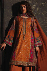 3-PC Stitched Embroidered Raw Silk CMA-6-508