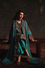 3-PC Stitched Embroidered Raw Silk CMA-6-507