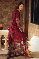 3-PC Unstitched Embroidered Linen Collection CCW7-06