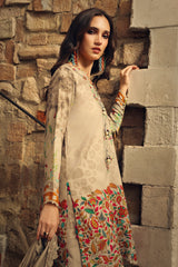 3-PC Unstitched Embroidered Linen Collection CCW7-07