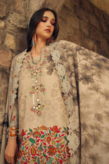 3-PC Unstitched Embroidered Linen Collection CCW7-07
