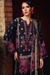 3-PC Unstitched Embroidered Linen Collection CCW7-08