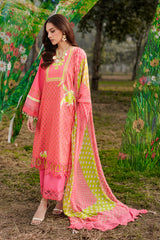 3-PC Unstitched Embroidered Lawn Collection CC6-18