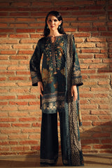 3-PC Unstitched Embroidered Linen Collection CCW7-09