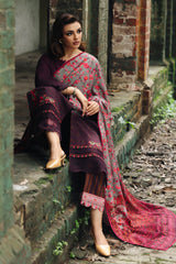 3-PC Unstitched Embroidered Linen Collection CCW6-17