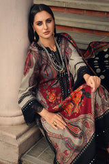 3-PC Unstitched Embroidered Linen Collection CCW7-17