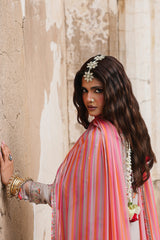 3-Pc Unstitched Embroidered Printed Chiffon Collection VSL6-09