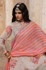 3-Pc Unstitched Embroidered Printed Chiffon Collection VSL6-09